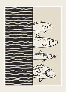 Ilustración de un pez nadando de Flow Line