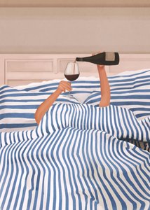 Vino en la cama