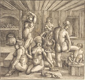 Baño de Mujeres de Follower of Albrecht Durer