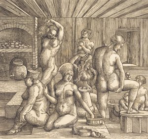 Baño de mujeres, c. 1505-1510 de Follower of Albrecht Durer