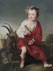Una joven () con una flauta y cabras de Follower of Jacob Gerritsz. Cuyp