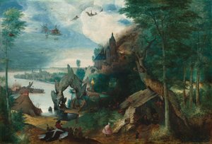 La Tentación de San Antonio de Follower of Pieter Bruegel the Elder