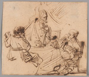 La cena en Emaús de Follower of Rembrandt van Rijn