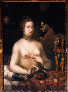 La dama en su tocador de Fontainebleau School
