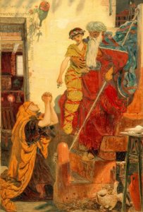 F.M.Brown, Elías y el hijo de la viuda de Ford Madox Brown