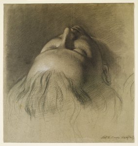 El sueño de Parisina - Estudio para la cabeza de Parisina de Ford Madox Brown