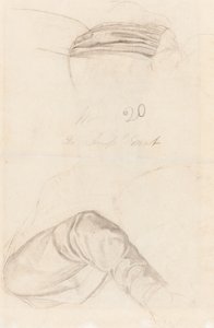Dos estudios de drapeado (reverso) de Ford Madox Brown