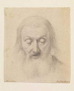 Wycliffe leyendo su traducción de la Biblia - Estudio para el Jefe de Wycliffe de Ford Madox Brown