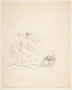 Hombres escupiendo al fuego, ca. 1820-1850 de Formerly attributed to Goya
