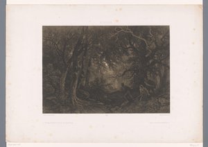 Los ladrones esperan en una emboscada un carruaje en el bosque Actuaciones narrativas (título de la serie) Episodios (título de la serie en el objeto) de Fortuné Ferogio
