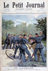 Una pelea entre soldados alemanes y oficiales bávaros, Alemania, 1898 de Fortuné Méaulle