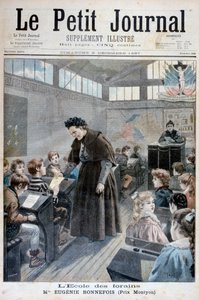 Mademoiselle Eugenie Bonnefois, fundadora de una escuela para niños de trabajadores de ferias, 1897 de Fortuné Méaulle
