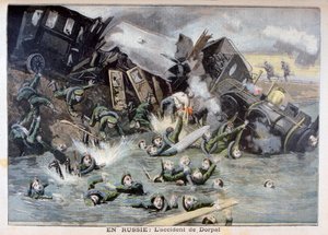 Accidente de Tren Militar en Dorpat, Rusia, 1897 de Fortuné Méaulle