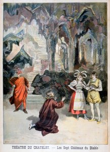 Representación de Les Sept Chateaux du Diable, Théâtre du Châtelet, París, 1896 de Fortuné Méaulle