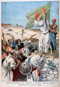 Predicando la Guerra Santa durante un levantamiento en la India británica, 1897 de Fortuné Méaulle