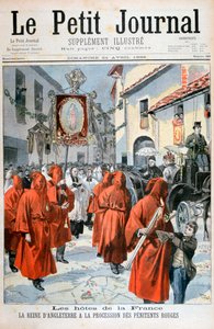 La Reina Victoria viendo la procesión de los penitentes rojos