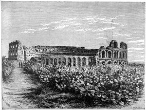 El anfiteatro de El Jemm, c1890 de Fortuné Méaulle