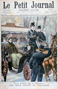 Las dos reinas de Holanda visitando París, Francia, 1898