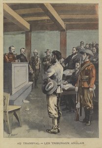 Un bóer ante un tribunal británico en Transvaal