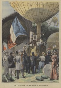 Carrera de globos en Vincennes, París de Fortune Louis Meaulle