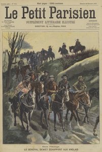 El general bóer Christiaan de Wet eludiendo a las fuerzas británicas en el Estado Libre de Orange