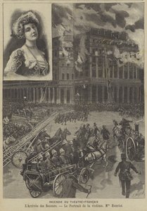 Incendio en el Théâtre-Français, París de Fortune Louis Meaulle
