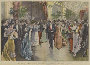 El presidente Loubet de Francia en un baile en el Palacio del Elíseo, París de Fortune Louis Meaulle
