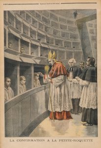 Confirmación religiosa en la prisión de La Petite Roquette, de Le Petit Journal, 1 de noviembre de 1896 de Fortune Louis Meaulle