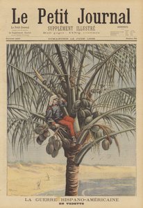 La Guerra Hispanoamericana: un vigía español en una palmera de coco