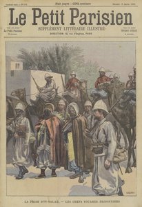 La captura de Ain Salah, Argelia: jefes tuareg hechos prisioneros por los franceses