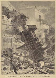 Accidente de tren en la Gare Montparnasse