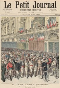 El inicio de la carrera de carretera de París a Belfort, de 