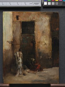 Mendigos junto a una puerta, 1870