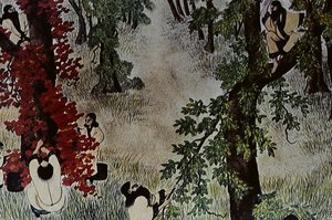 Los grandes líderes ainu del siglo XVIII: Itokoi y Shinichi de Akkeshi, Chosama de Uraashibetsu y Shonko de Noshappu, en particular, ilustración de Fosco Maraini