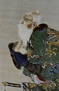 Los grandes líderes ainu del siglo XVIII: Itokoi y Shinichi de Akkeshi, Chosama de Uraashibetsu y Shonko de Noshappu, en particular, ilustración de Fosco Maraini