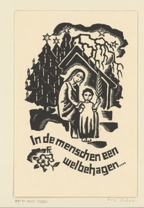 Tarjeta de Navidad de 1933 de Bernard W.M. Ottevanger