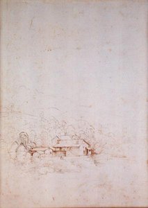 Una granja entre árboles (verso) de Fra Bartolomeo