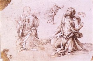 Tres Estudios de Figuras Femeninas para La Mujer de Samaria de Fra Bartolomeo