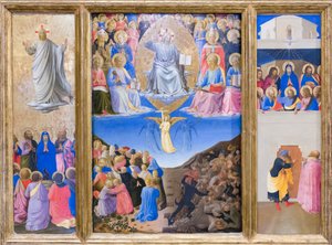 Tríptico (ascensión, juicio final, pentecostés) de Fra (c.1387 1455) Angelico