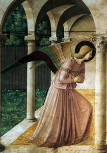 Anunciación de Giovanni da Fiesole conocida como Fra Angelico (circa 1400-1455), detalle de Fra (c.1387 1455) Angelico