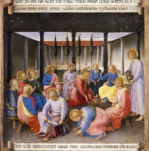 Lavado de pies, Vida de Cristo, Armadio degli Argenti de Fra  Angelico