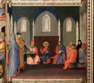 Jesús entre los doctores. Vida de Cristo, Armadio degli Argenti. de Fra  Angelico