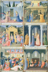 Escenas de la madera de Jesús, detalle del panel del Armadio degli Argenti (Arca de Plata) con la vida de Jesús de Fra (c.1387 1455) Angelico