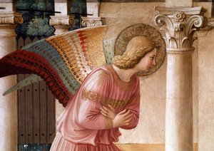 La Anunciación, detalle del Arcángel Gabriel de Fra  Angelico