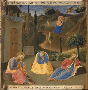 La agonía en el jardín de Getsemaní. Vida de Cristo, Armadio degli Argenti de Fra  Angelico