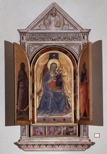 Virgen con niño. Tabernáculo abierto de los Linaioli de Fra  Angelico