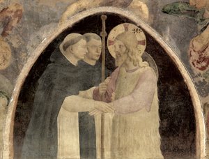 Cristo Recibe a Dos Frailes Dominicos (detalle) de Fra Angelico