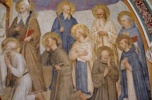 Crucifixión con santos de Fra Angelico