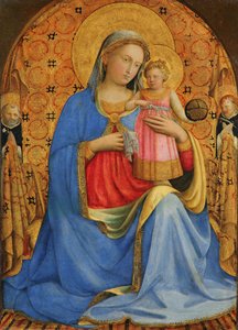 Alemán: Maria mit dem Kind und Heiligen Madonna and Child de Fra Angelico