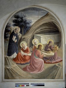 La deploración de Cristo. Fresco de Guido di Pietro